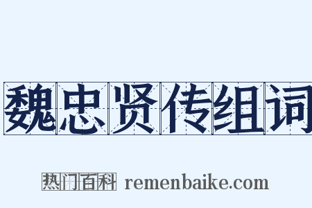 魏忠贤传组词是什么意思的图片